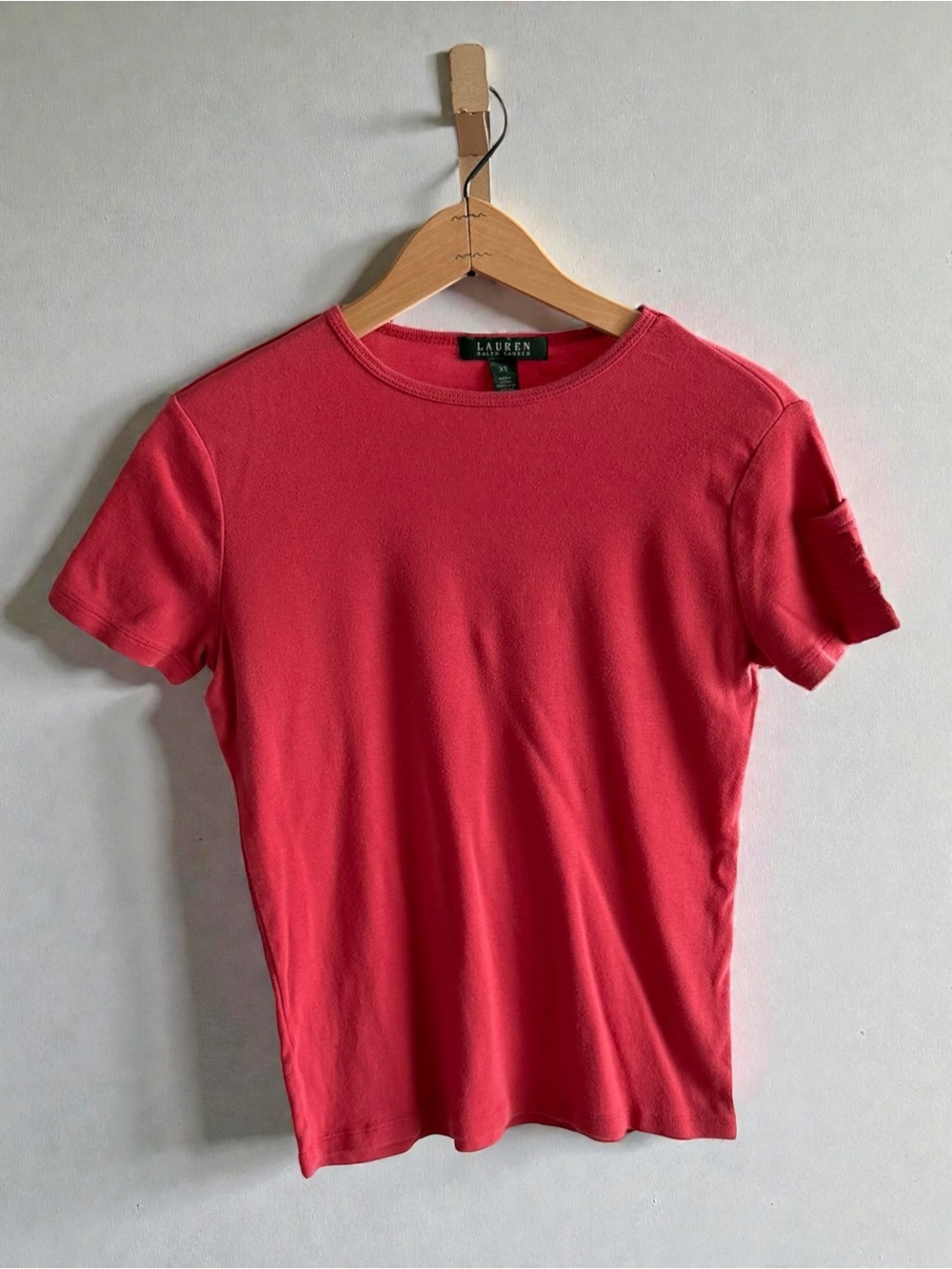 Lauren Ralph Lauren Coral-Pink Short Sleeve Crew Tee